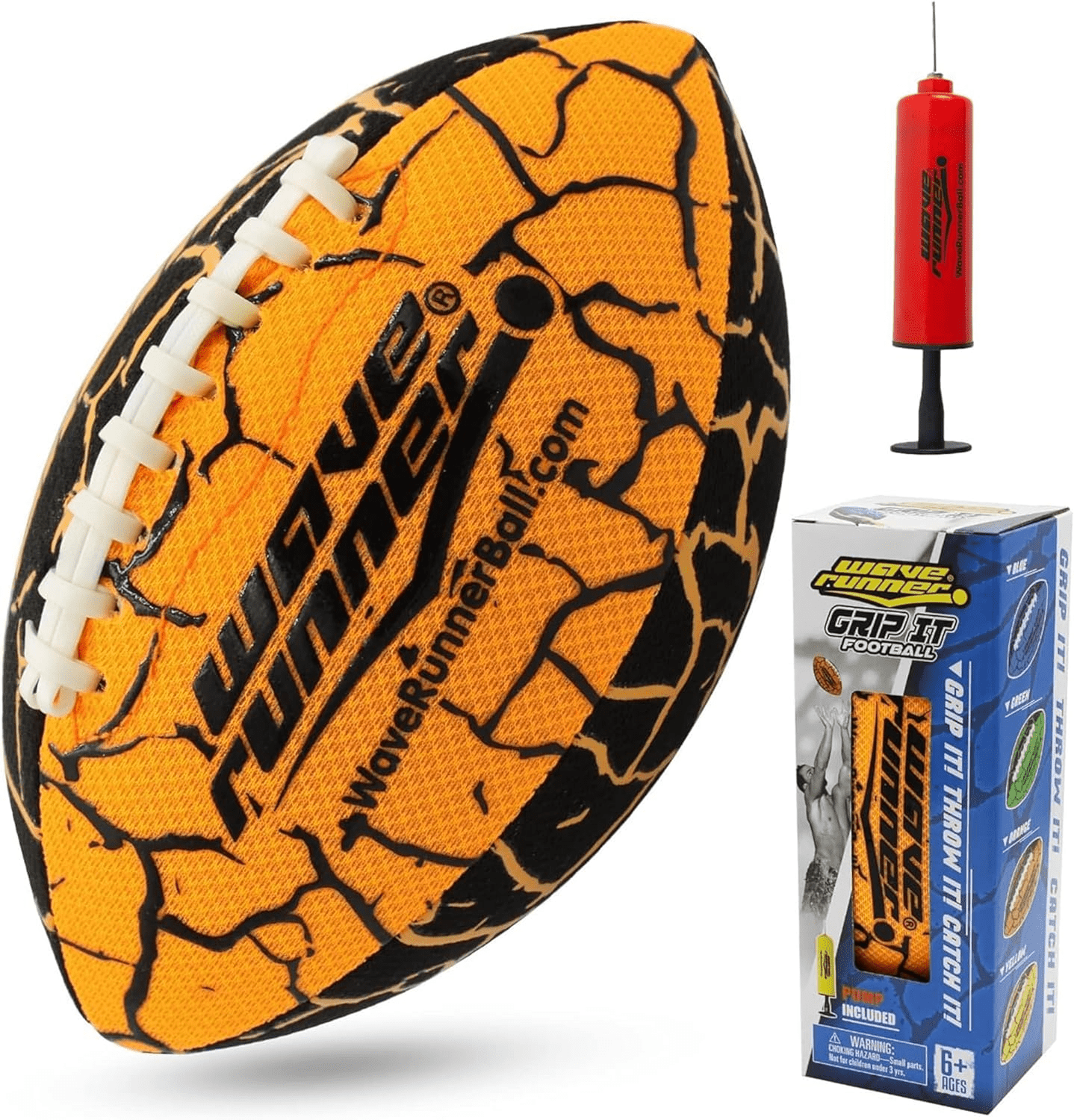8db9bb0a8016da7550dd5032f6a757a7.png Grip It Waterproof Football, Size 9.25 - Water Football, Beach Football, Kids Games, Beach Ball, Toys & Games - Special Grip Pattern, Double Laced, Light Weight, All Weather Football - Image 1