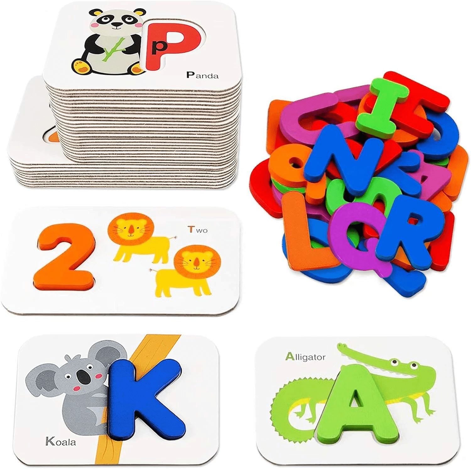 "ABC Montessori Wooden Flash Cards for Toddlers: Fun Learning Activities for 3-5 Year Olds!" - Image 1