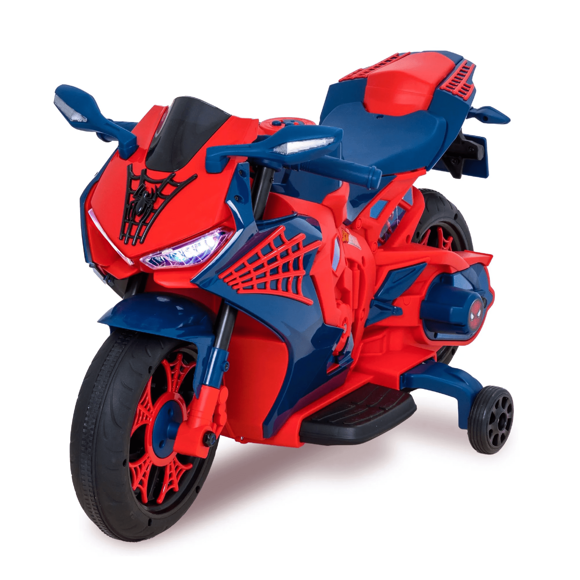 6V Spiderman Motorcycle Ride On for Kids, Ages 3+, Rechargeable Battery, Up to 65 lbs. - Image 1