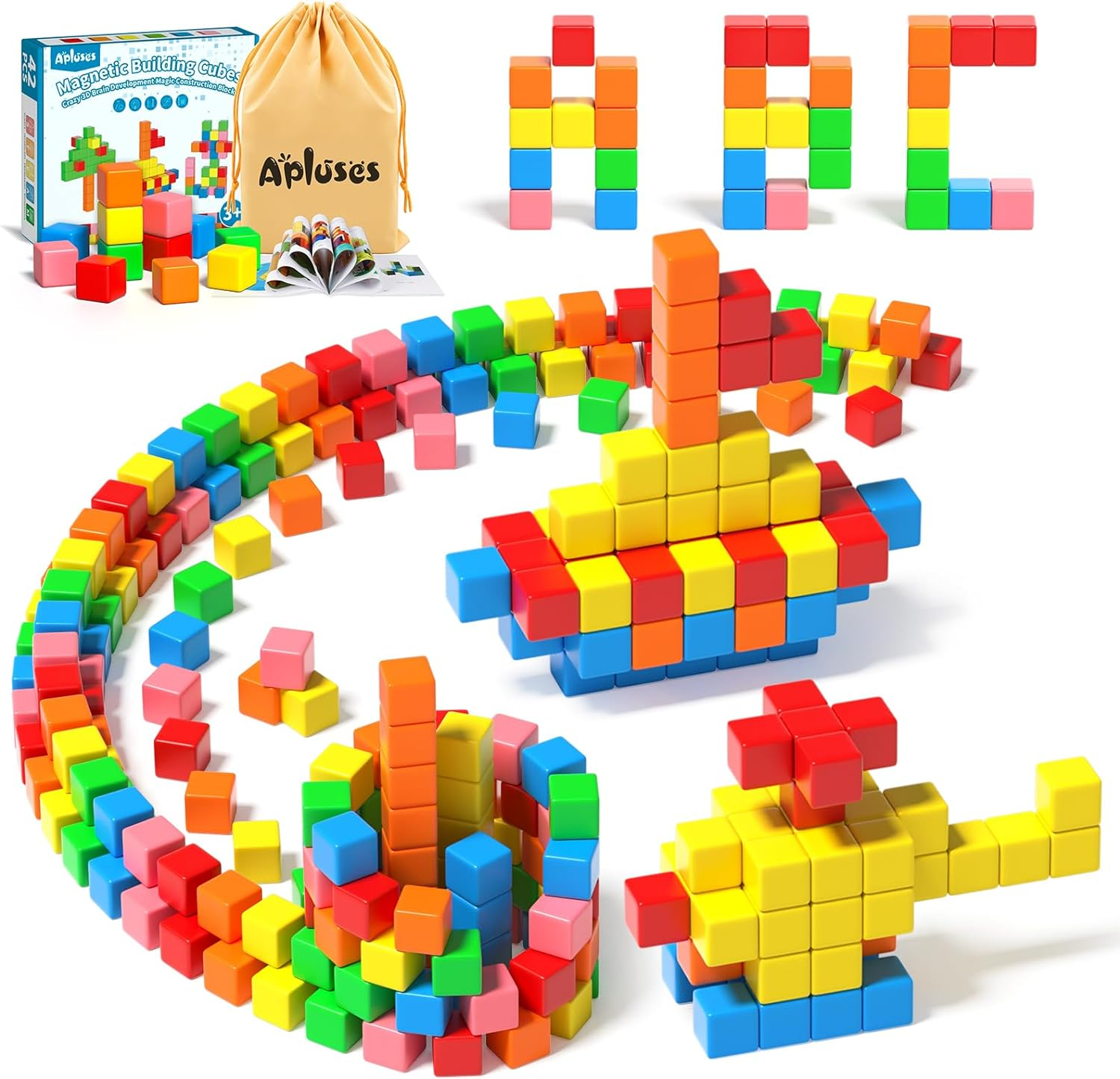 "Colorful Magnetic Building Blocks Set for Kids - 42 Piece Educational Toy for Boys and Girls, Ages 3-8" - Image 1