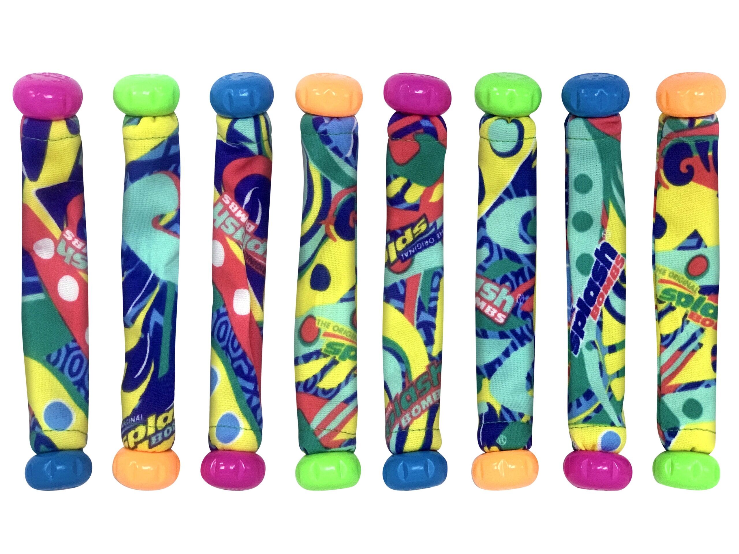Fabric Splash Bombs Dizzy Dive Sticks Pool Toy - 8 Pack Dive Stick Set - Image 1