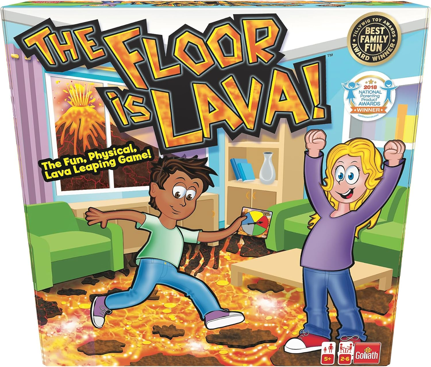 7e6ee9be7683611957ef5bbb7ad79d41.png "Floor Is Lava! Interactive Game - Fun for Kids and Adults - Promotes Physical Activity - Indoor and Outdoor Safe" - Image 1