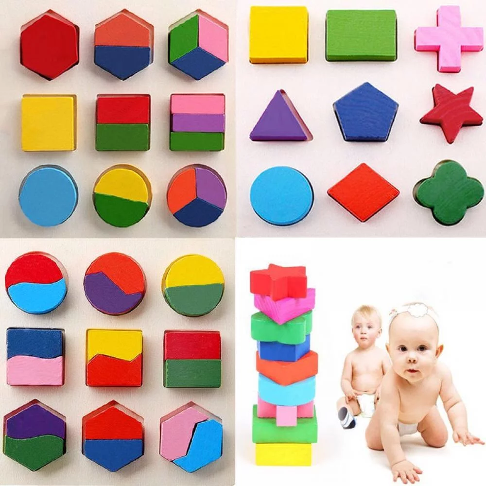 Wooden Educational Shape Puzzle Set - Color and Shape Recognition Toy for Toddlers - Preschool Learning Game - Montessori Education for Kids - Image 1
