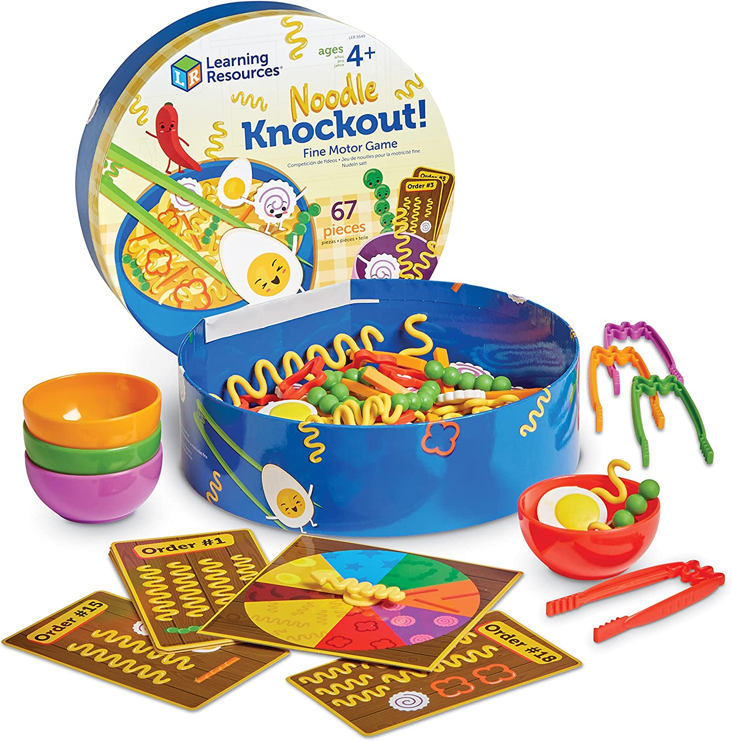 Noodle Knockout! Fine Motor Game,Fine Motor Skills Toys, 67 Pieces, Ages 4+ - Image 1