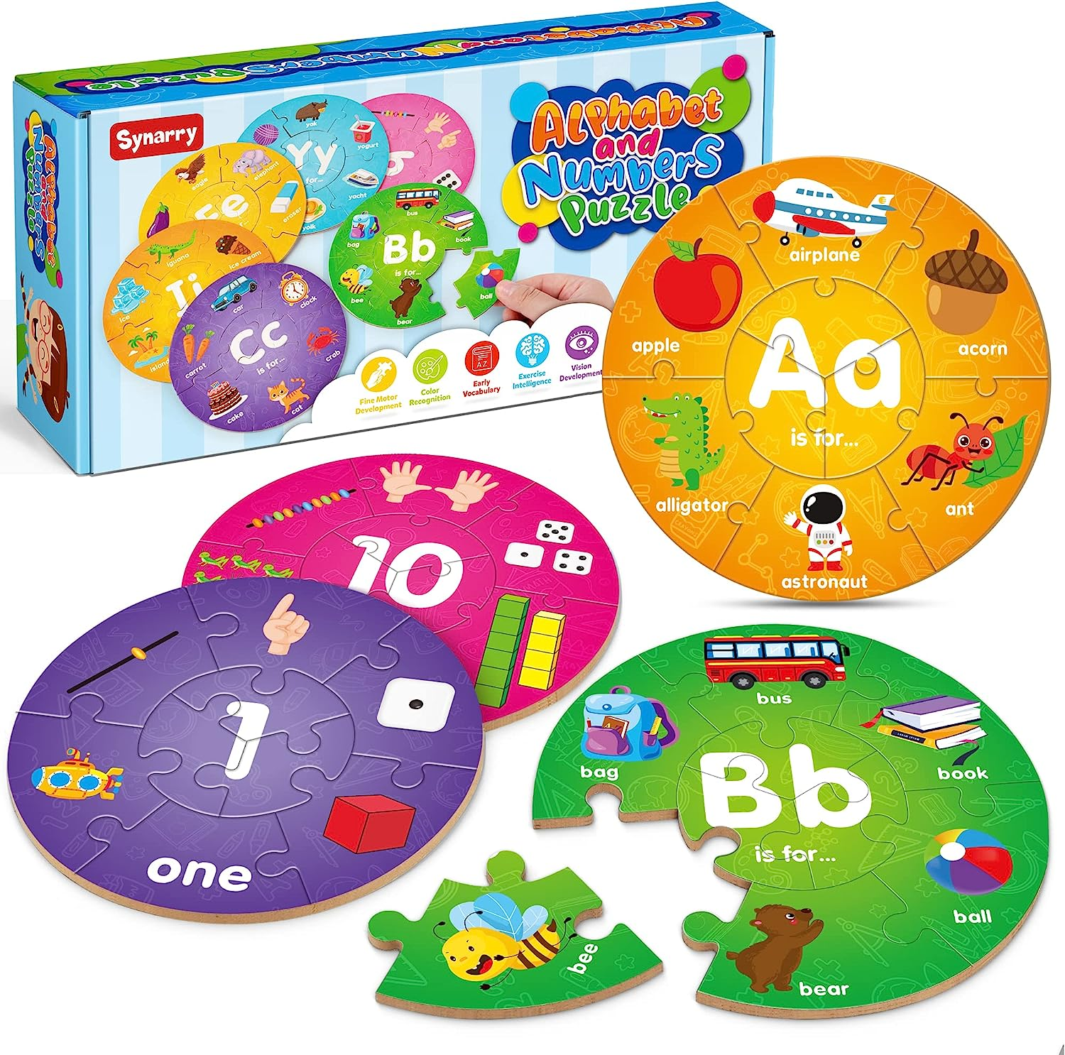 " Alphabet and Number Puzzles - Fun Educational Toys for Kids Ages 3-8" - Image 1