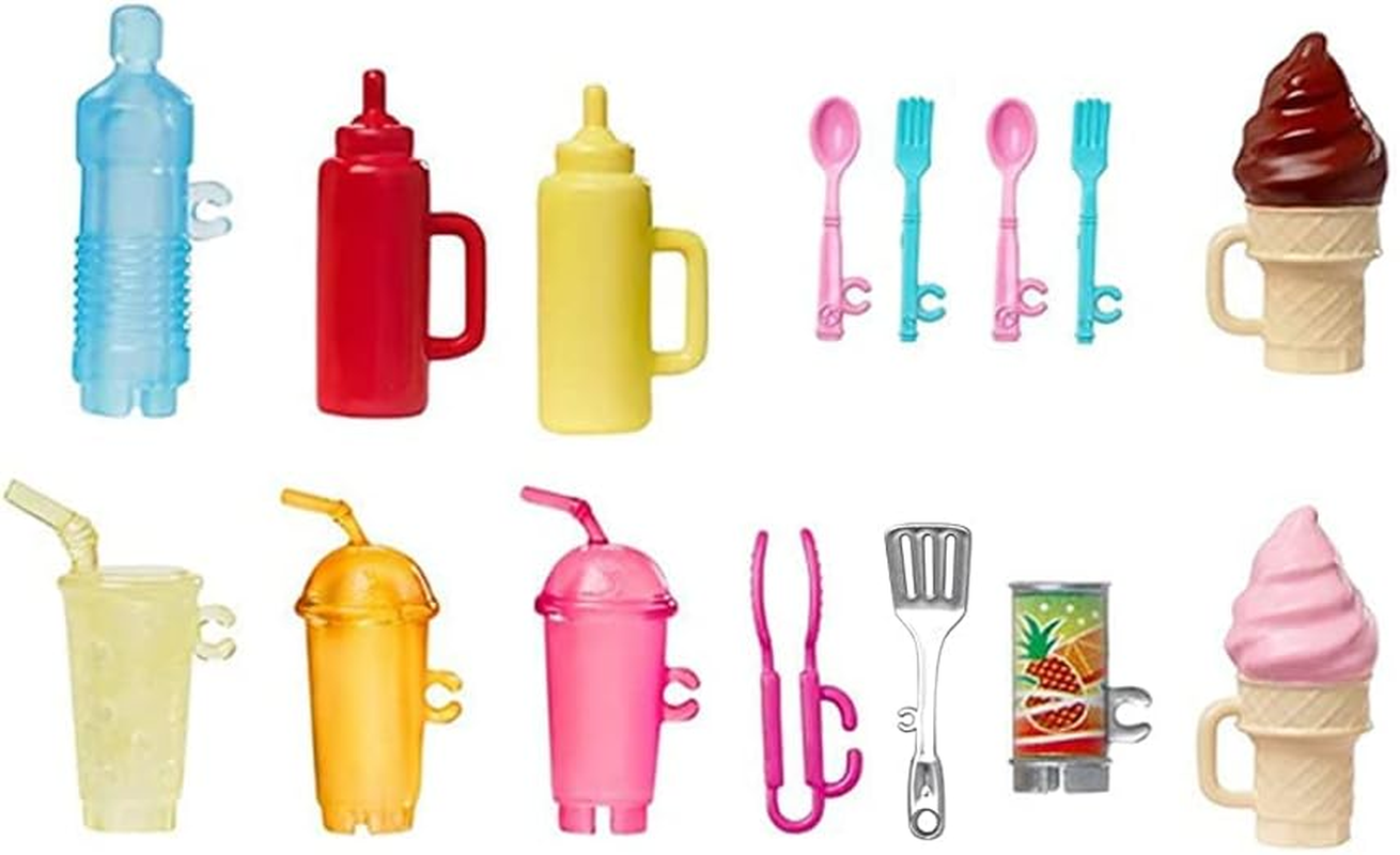 Replacement Parts for Fresh 'N Fun Food Truck Doll Playset - GMW07 ~ Replacement Drink Cups, Ice Cream and Silverware - Image 1