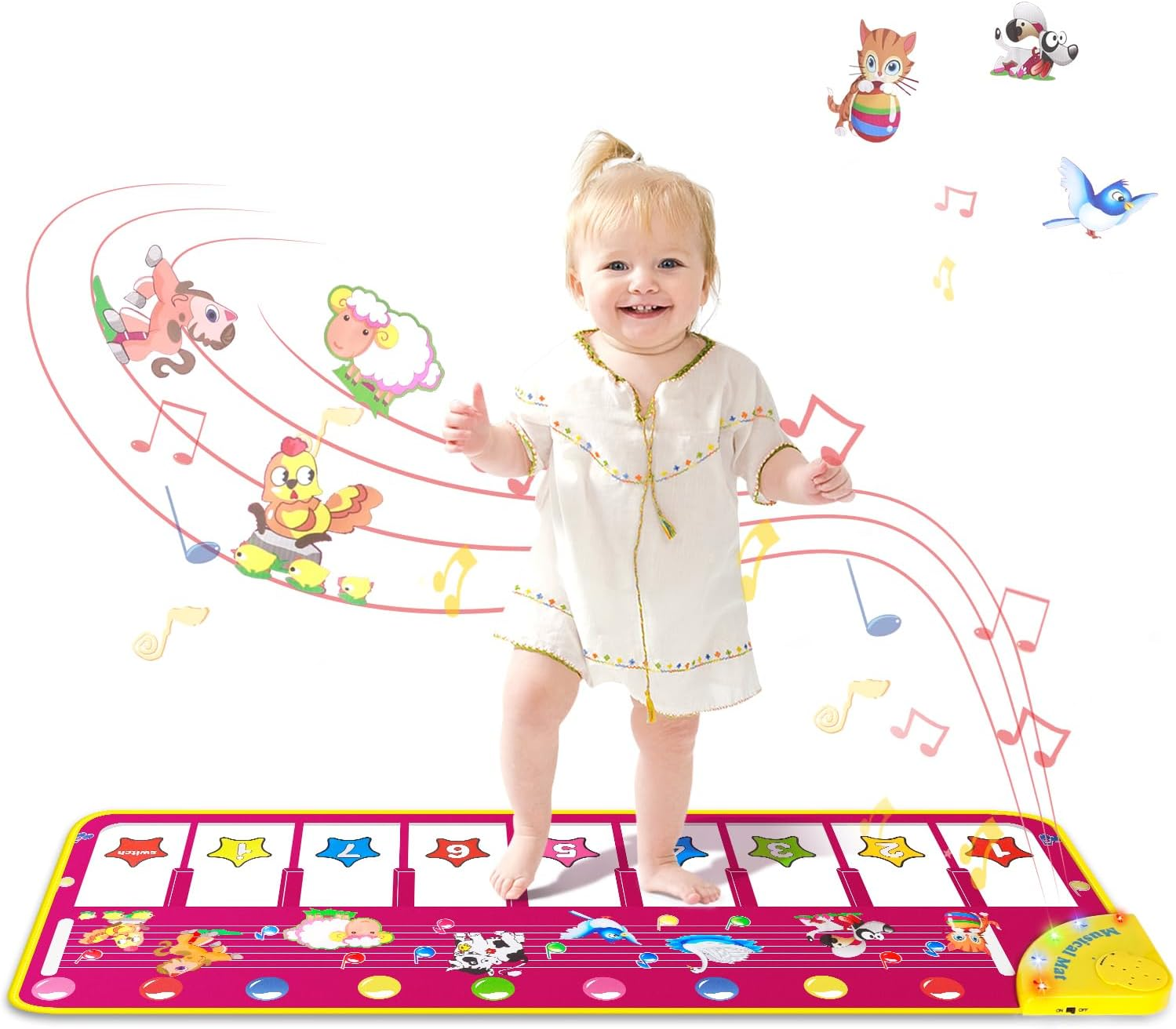 "Musical Fun Awaits!  39.5" Piano Mat - Interactive Electronic Music Playmat for Kids - Perfect Xmas Gift for Toddlers Age 1-3!" - Image 1