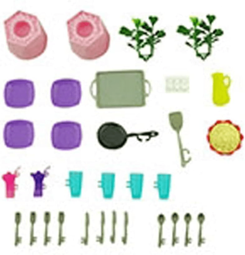 Replacement Parts for Barbie Dreamhouse Playset - GRG93 ~ Replacement Dishes, Cookware, Food, Plants and Plant Holders - Image 1