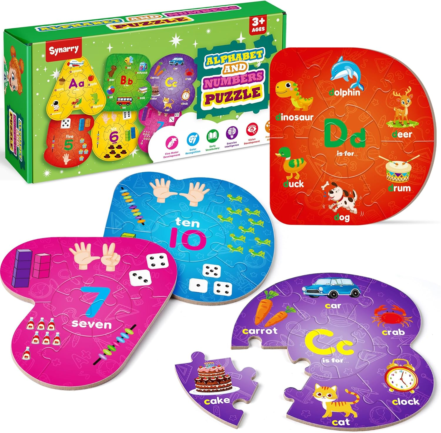 "ABC Learning Puzzles for Kids Ages 3-8: Educational Montessori Toys" - Image 1
