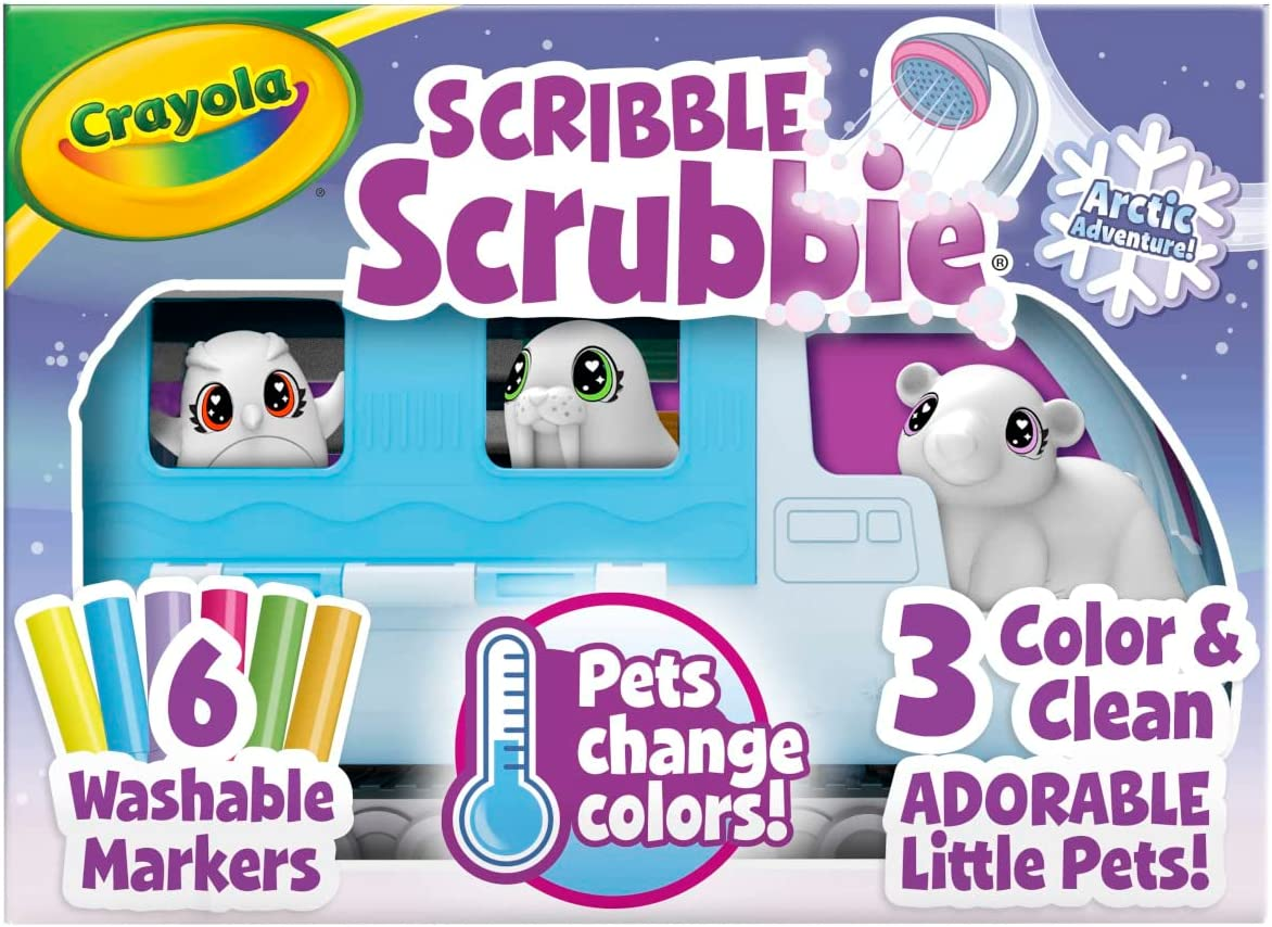 " Scribble Scrubbie Pets Arctic Snow Explorer - Washable Color & Create Fun for Kids Ages 3-6!" - Image 1