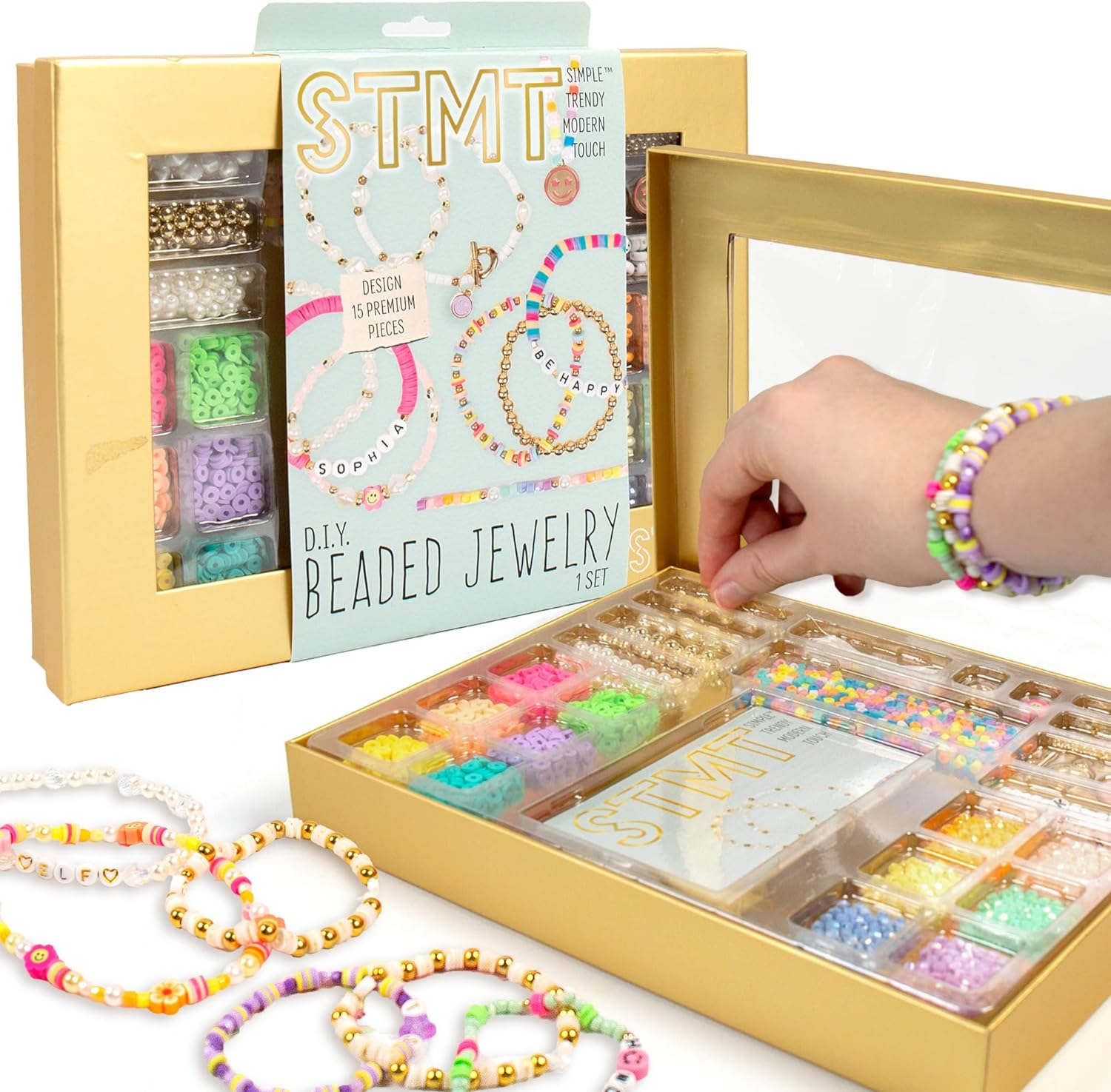 15c8bdf02262eb655907aacd358078e7.png Create Your Own Stunning Jewelry: DIY Beaded Bracelet Kit for Teens - 15 Premium Pieces with Letter Beads & Charms! - Image 1