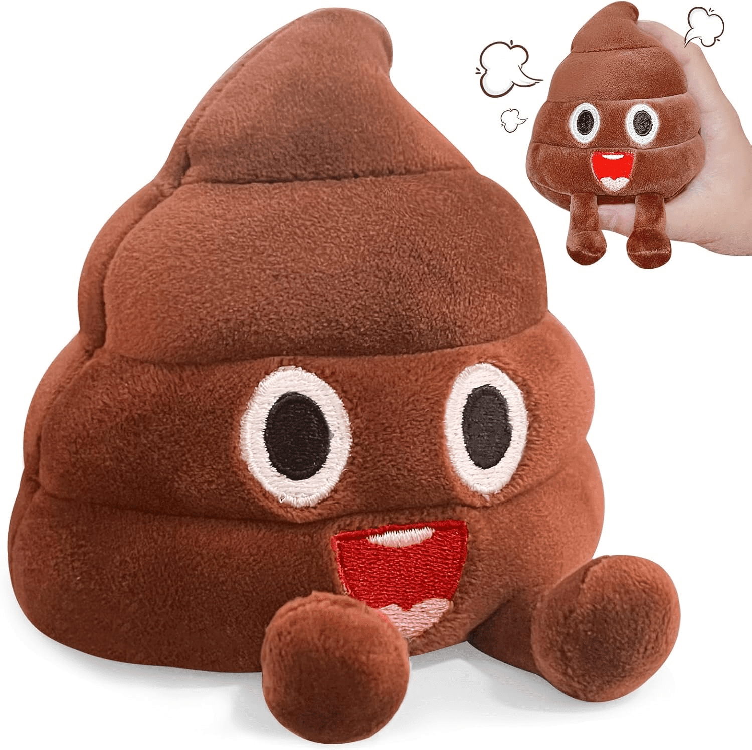 Hilarious Farting Poop Plush Toy – 30 Funny Sounds for Endless Laughter, Perfect Gag Gift for Kids and Pets! - Image 1