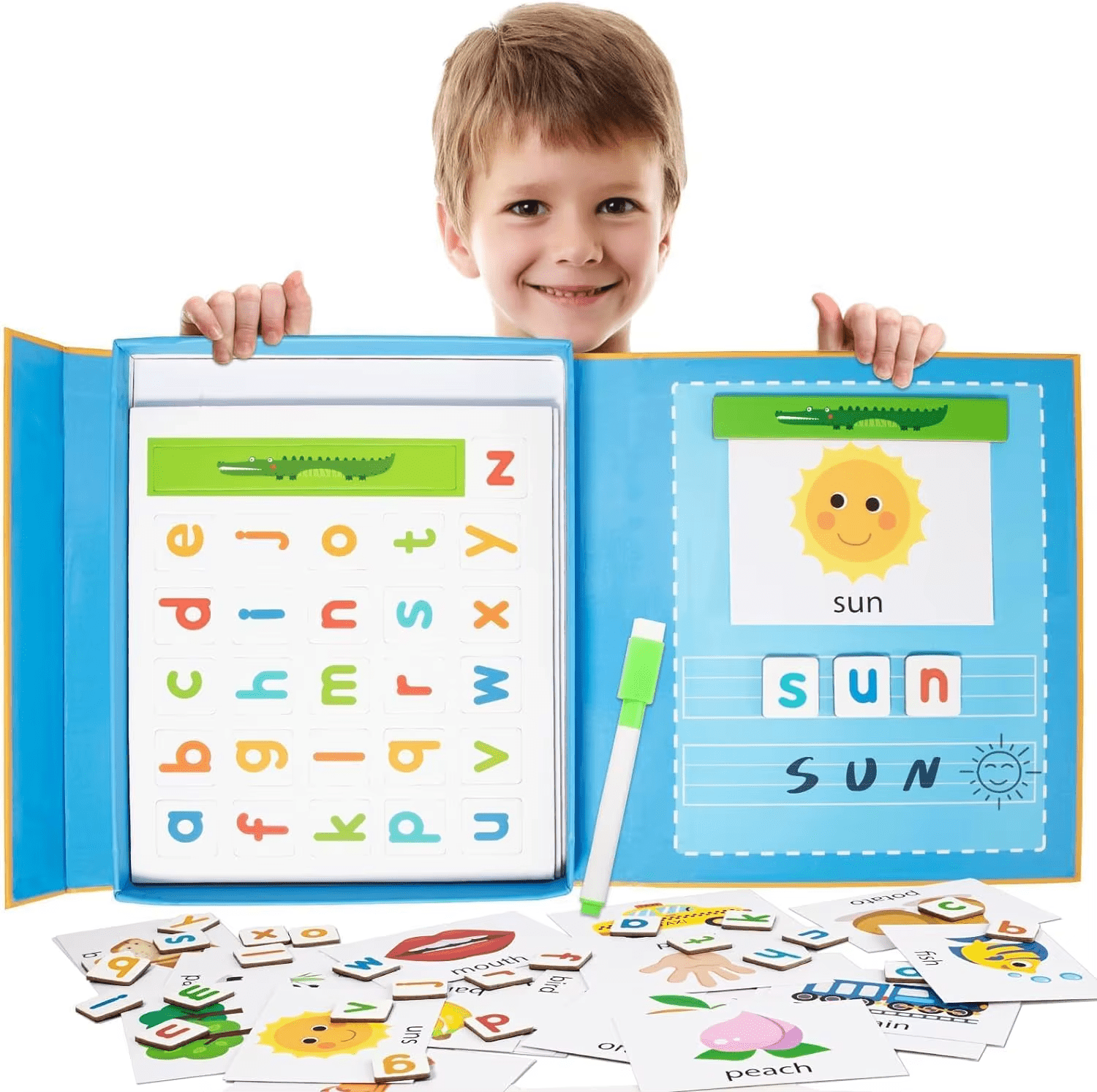 Toddler Letters and Numbers Set - 52-Piece Refrigerator Magnet Alphabet with English Cardboard P for Early Education - Image 1