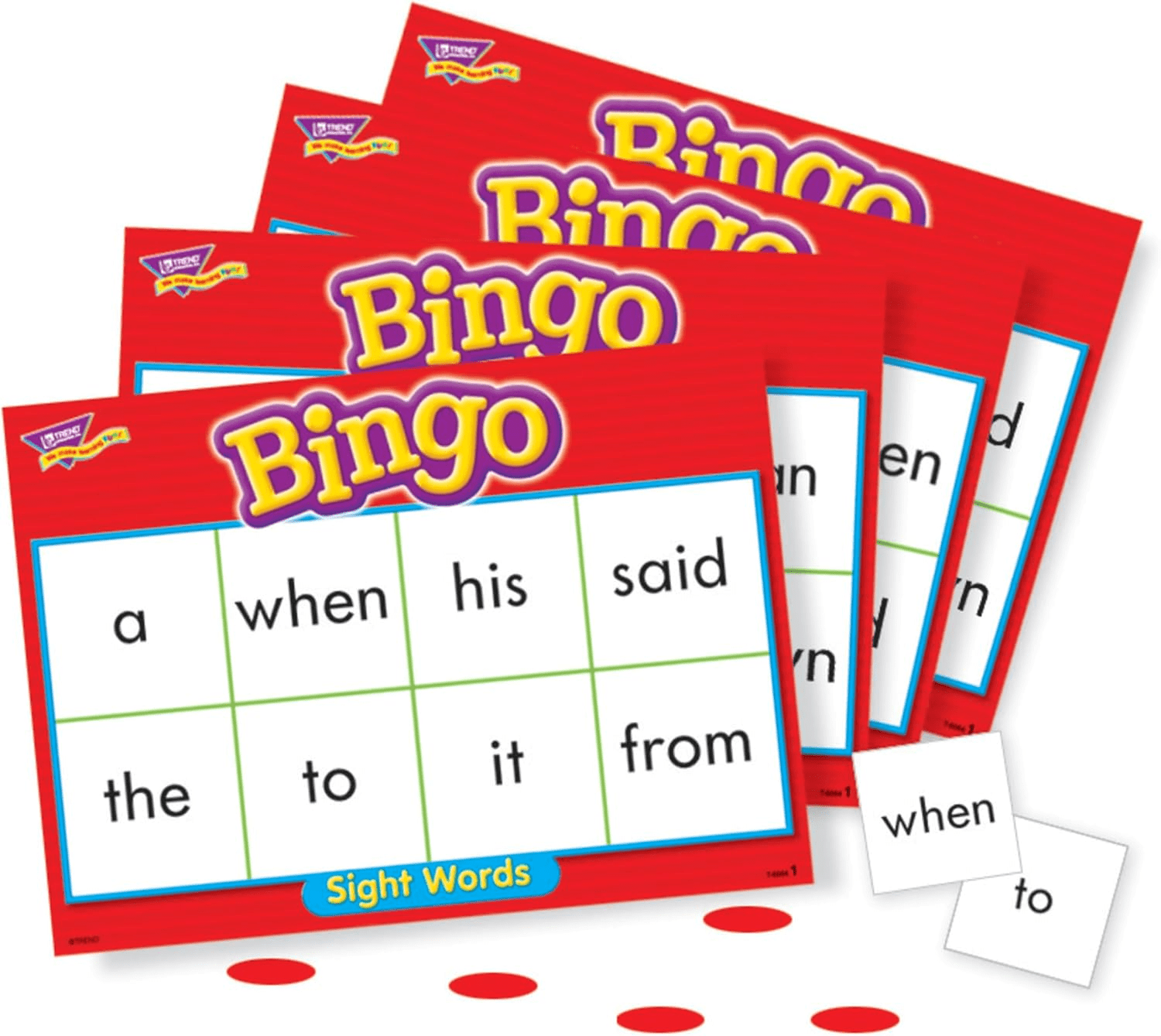 77a1a288f0c78ad2770f79af45228d3a.png Sight Words Level 1 Bingo Game - Fun Learning for Kids Ages 5+ | 6 Playful Variations for Classrooms & Home | Perfect for 3 to 36 Players! - Image 1