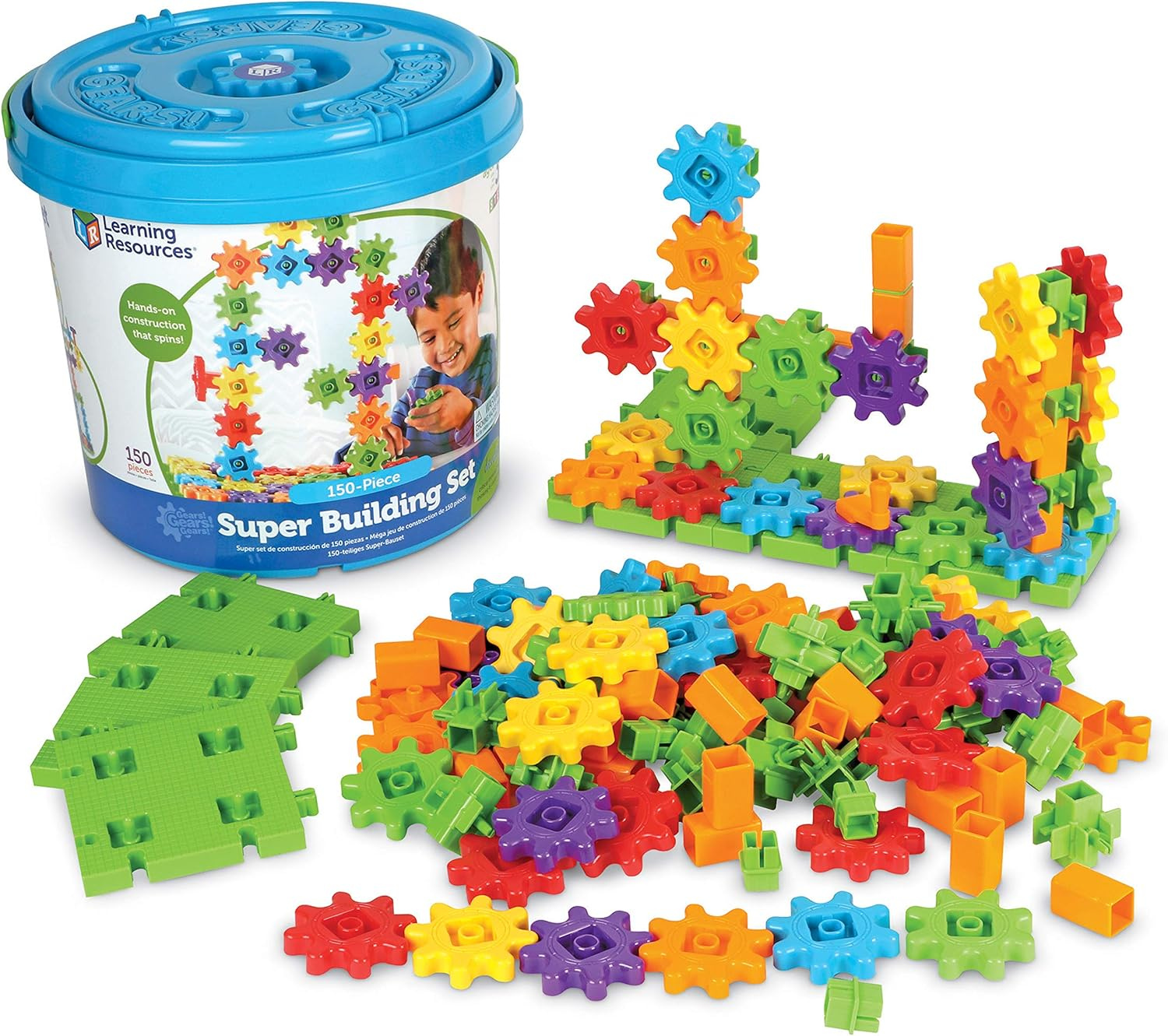 Unlock Creativity with  Gears! Gears! Gears! Super Building Toy Set - 150 STEM Construction Pieces for Endless Fun Ages 3+ - Image 1