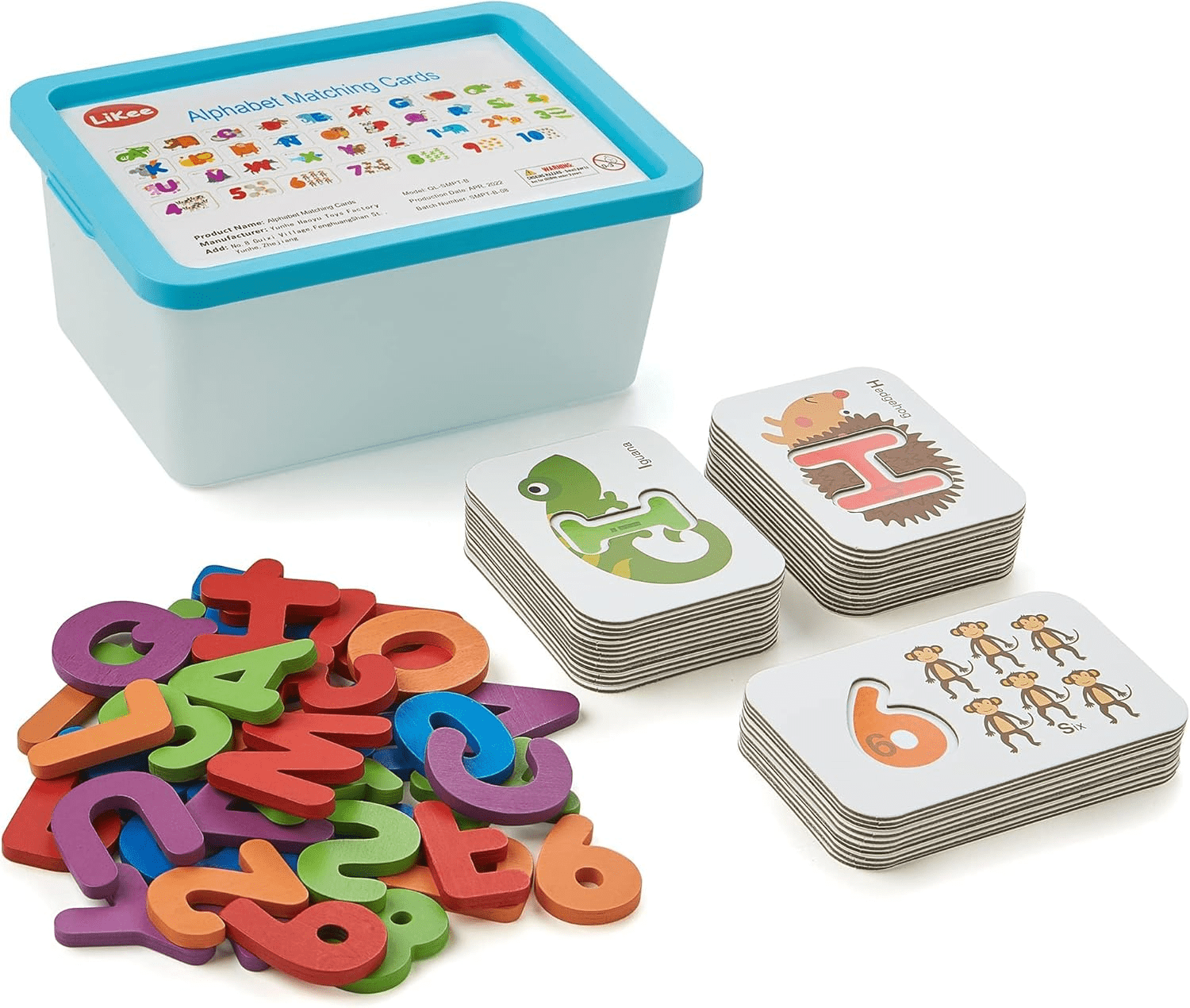 2f91bca39e82f52c963a31ee1d697760.png Engaging Alphabet Flash Cards & Wooden Letter Puzzle - Fun ABC Sight Words Matching & Counting Game for Preschoolers 3+ Years (36 Cards & 37 Wood Pieces) - Image 1