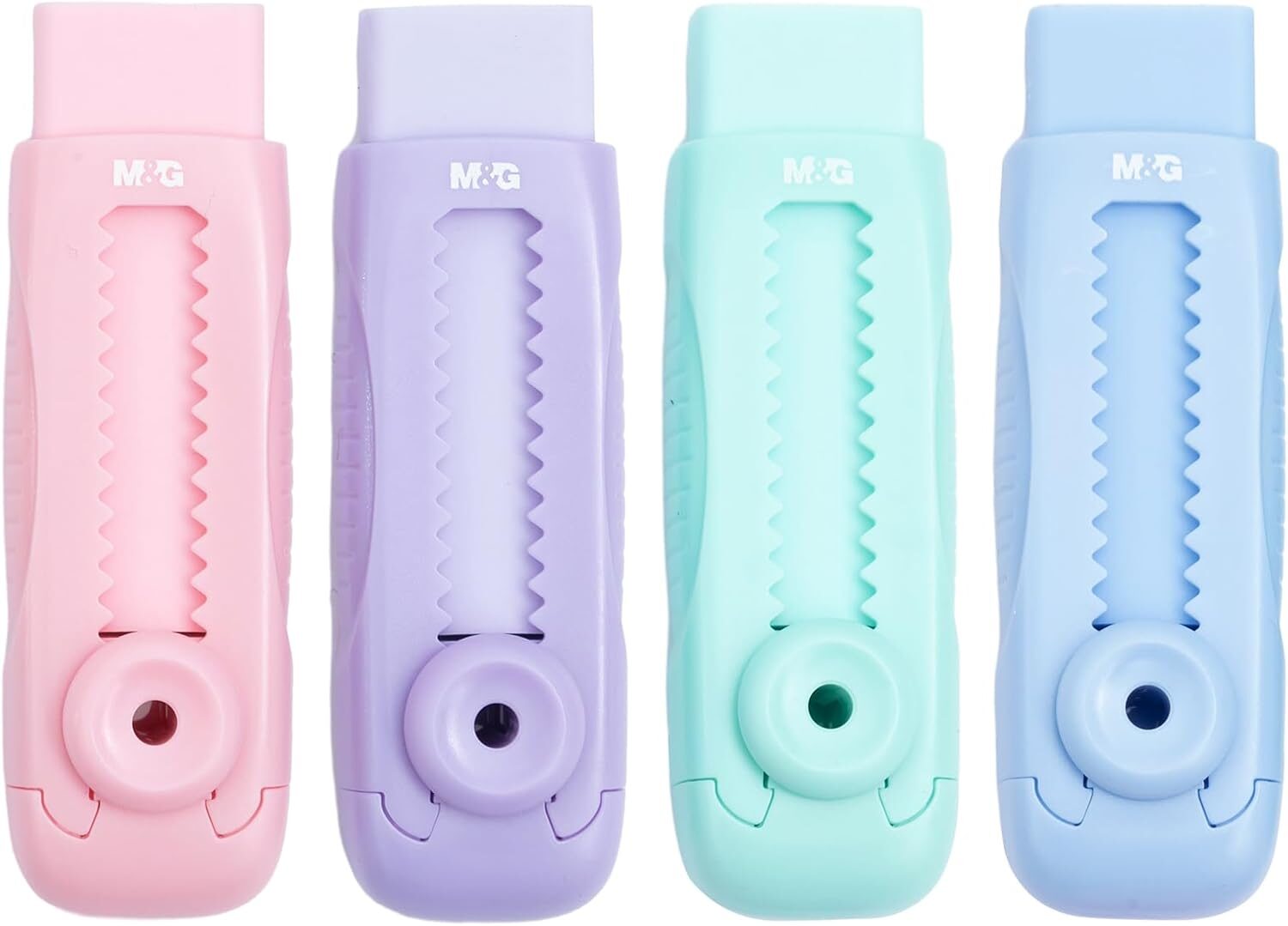 Cute Retractable Pencil Erasers - 4 Pack Fun Stationery Supplies for Kids & Office, Perfect for Back to School! - Image 1