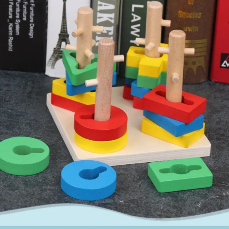 Montessori-Inspired Wooden Toys for Early Childhood Education - Logical Skill Development Gifts for Boys and Girls - Image 1