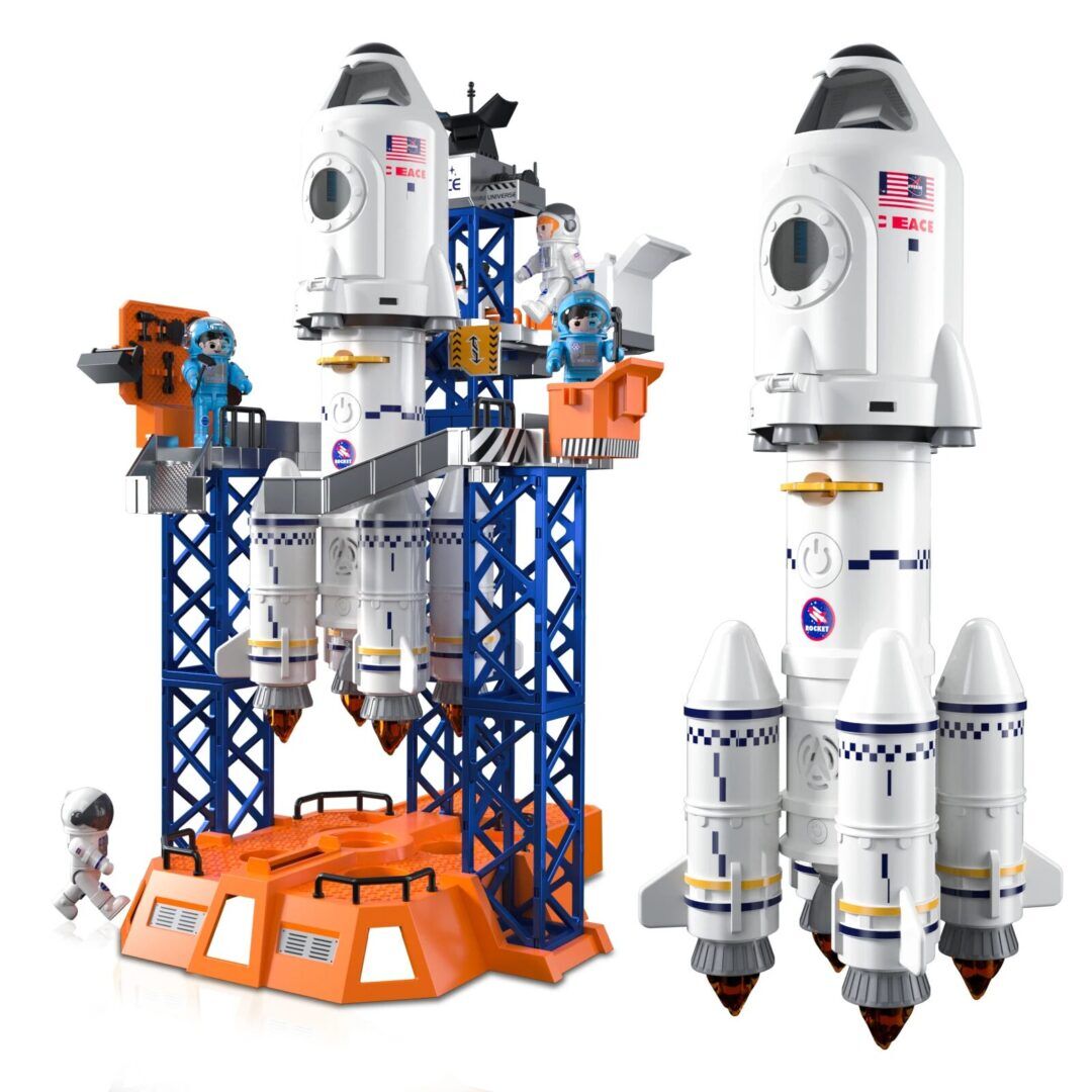 Aerospace Manned Rocket Model Building Blocks Set for Kids - Spacecraft Projection Aviation Toys - Ideal Birthday Gift - Image 1