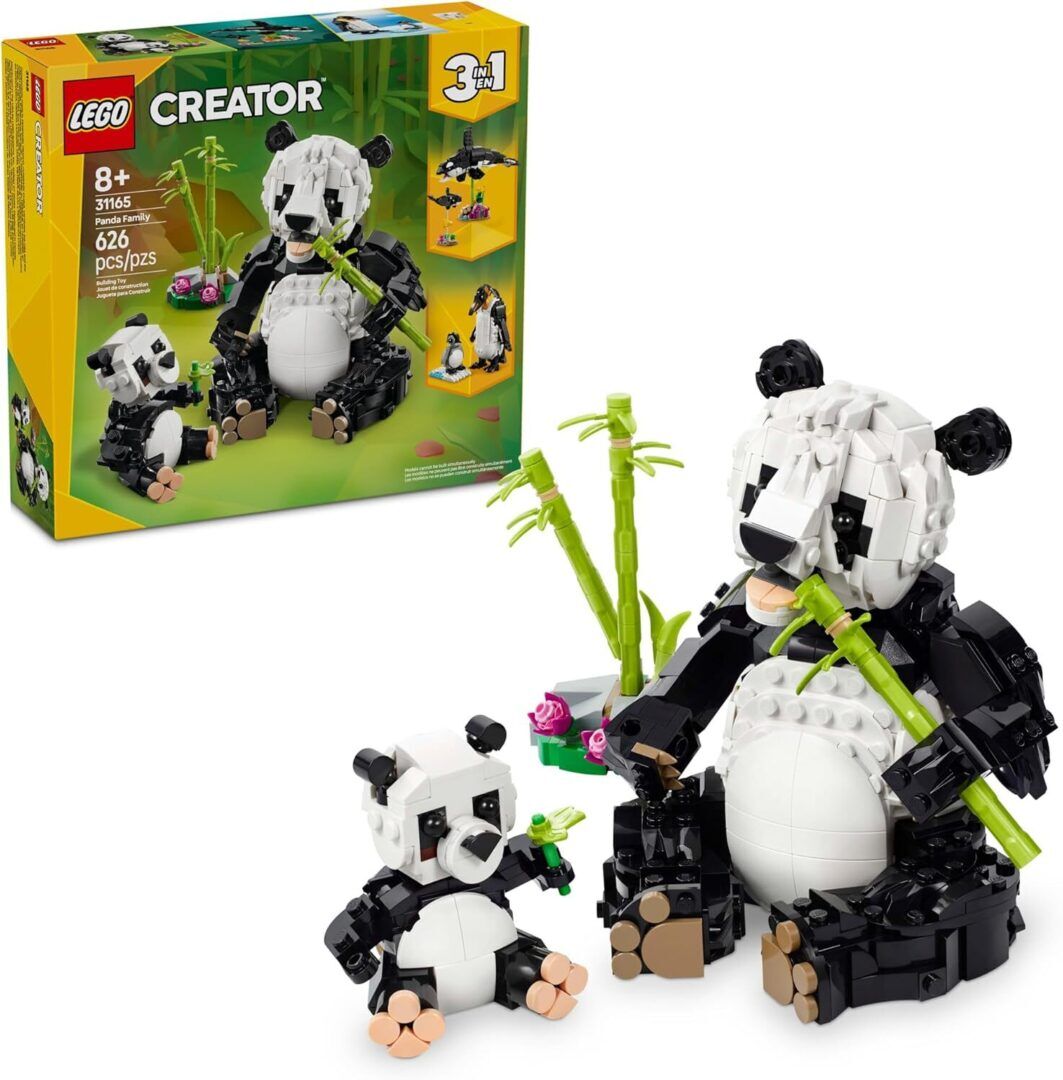 Creator 3 in 1 Wild Animals - Build a Panda, Penguin, or Orca! Fun Building Toy Kit for Kids, Perfect Birthday Gift for 8 Year Olds - 31165 - Image 1