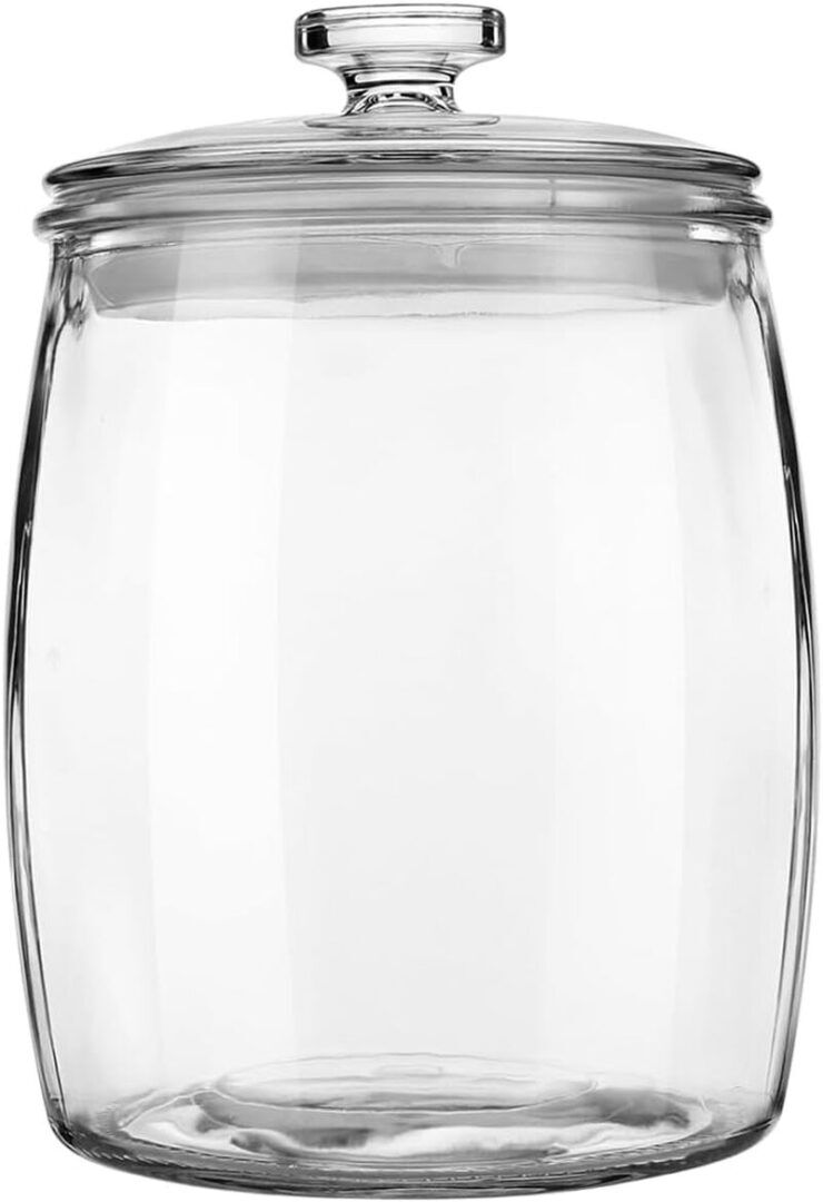 0.5 Gallon Wide Mouth Glass Apothecary Jar with Lid - Perfect for Kitchen Storage, Laundry Organization & Treats! - Image 1
