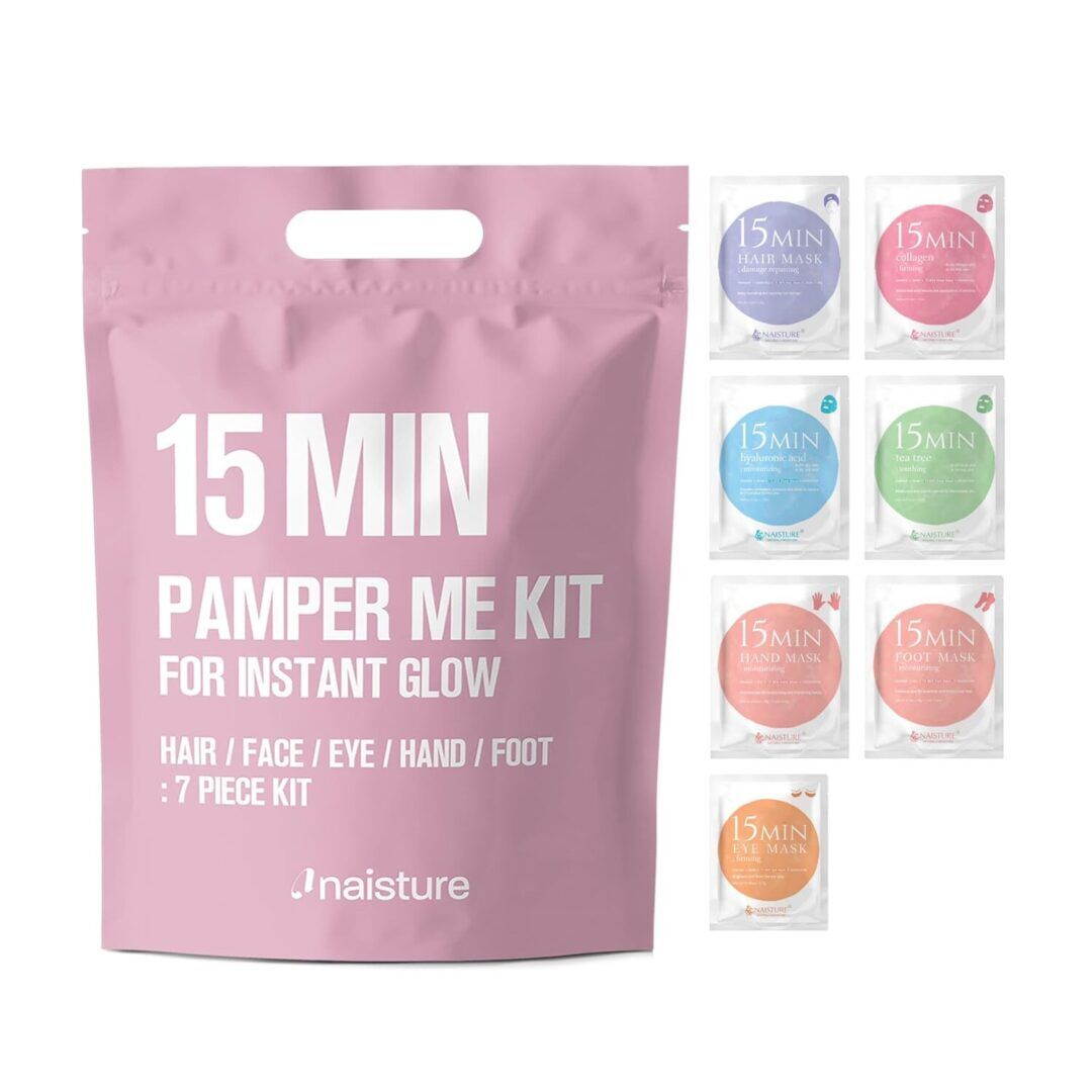 Indulge in Luxury: 15-Minute Pamper Me Kit by  – Complete Korean Spa Experience with Hair, Hand, Foot, Eye, and Face Masks for Ultimate Relaxation - Image 1