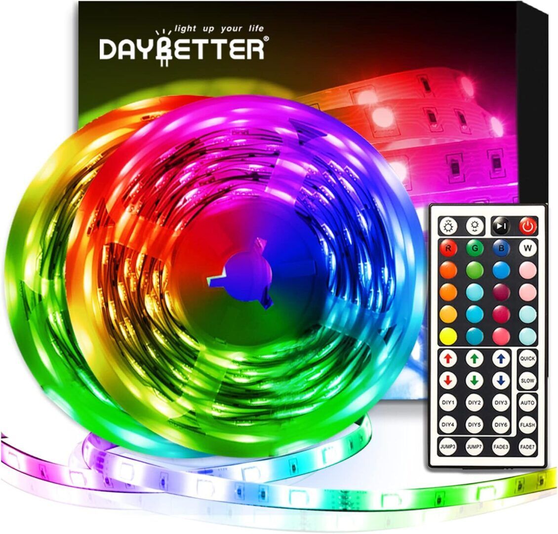 Transform Your Space with  32.8Ft Color Changing LED Strip Lights - Remote Control & Power Supply Included! - Image 1