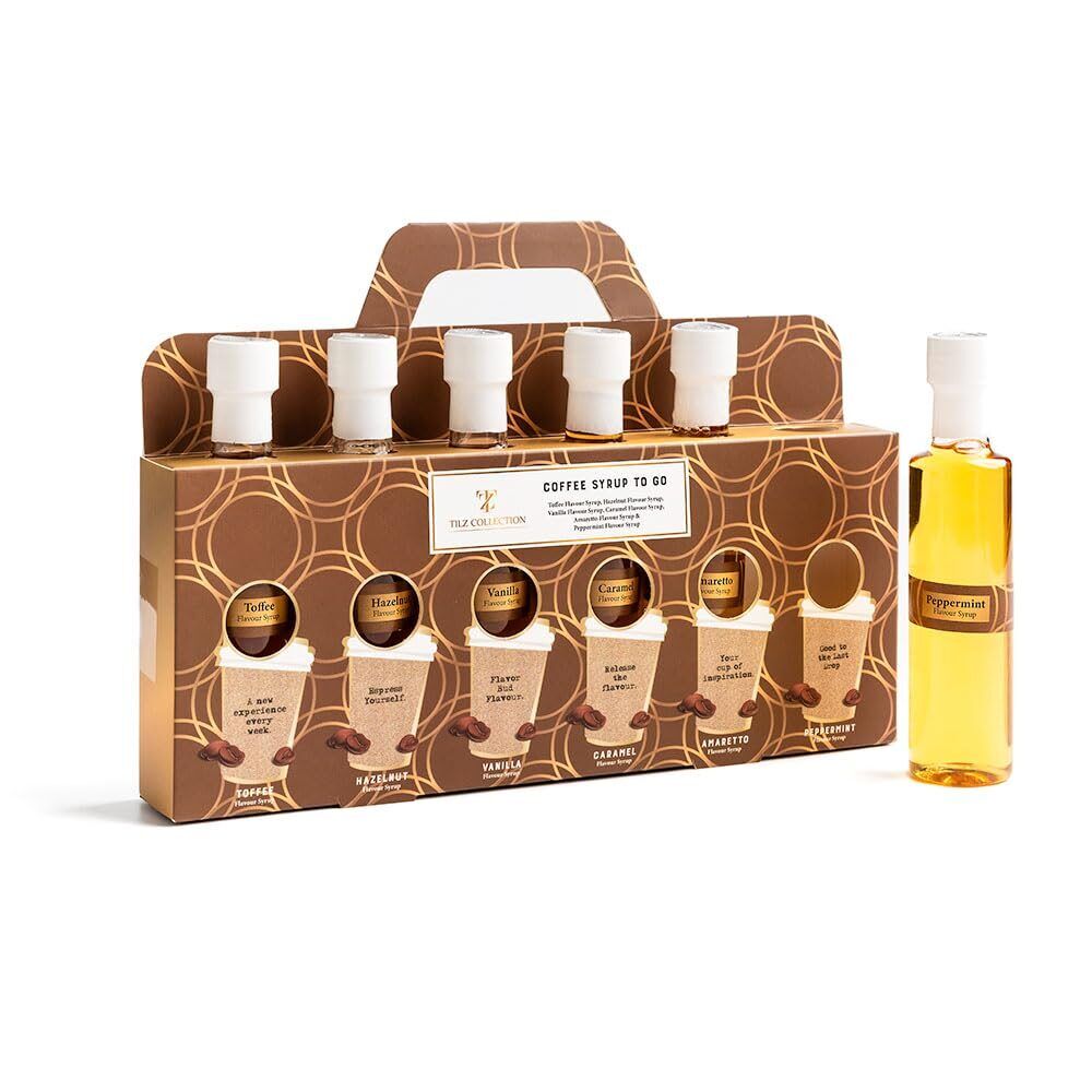 Indulge in Our Premium Coffee Syrup Gift Set - 6 Assorted Flavours (75ml Each) Perfect for Coffee Lovers! - Image 1