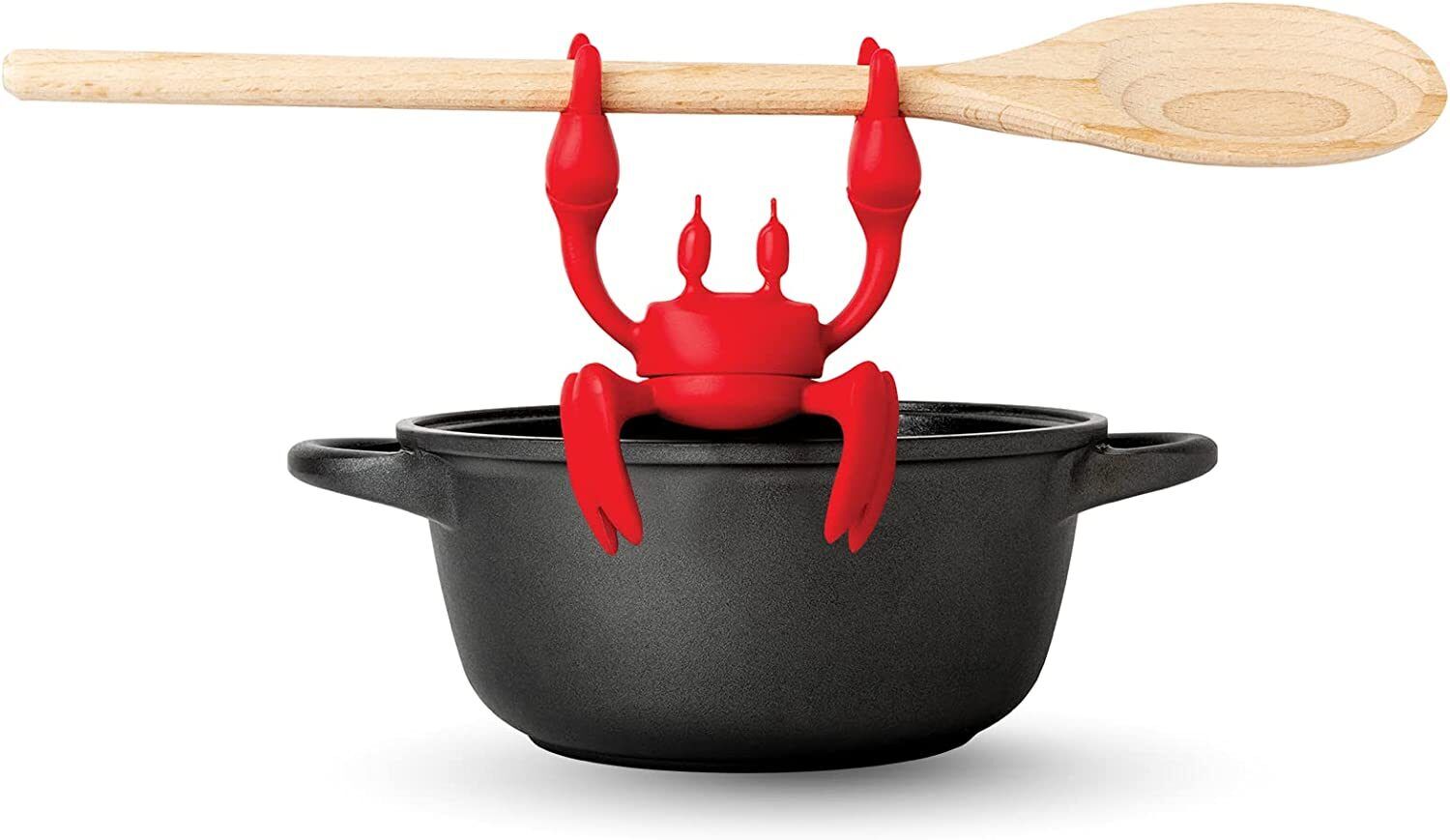 Red Crab Silicone Utensil Rest - Fun and Functional Heat-Resistant Spoon Holder for Kitchen & Grill - Image 1