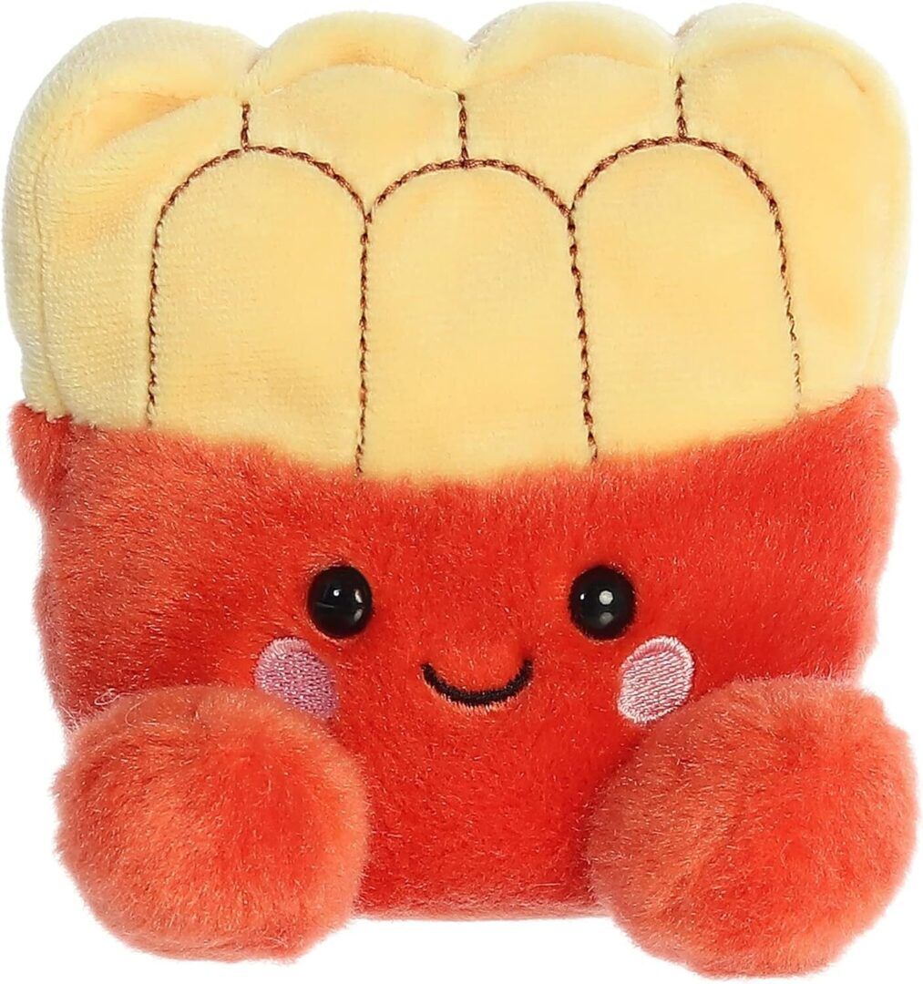 9ac1e711d06f38412660fbbeaf2491fc.jpg ® Adorable Palm Pals™ Frenchy Fries™ Plush - 4-Inch Fun Collectible Stuffed Animal for Kids & Collectors - Ideal Room Decor & Birthday Gift - Bright Yellow - Image 1