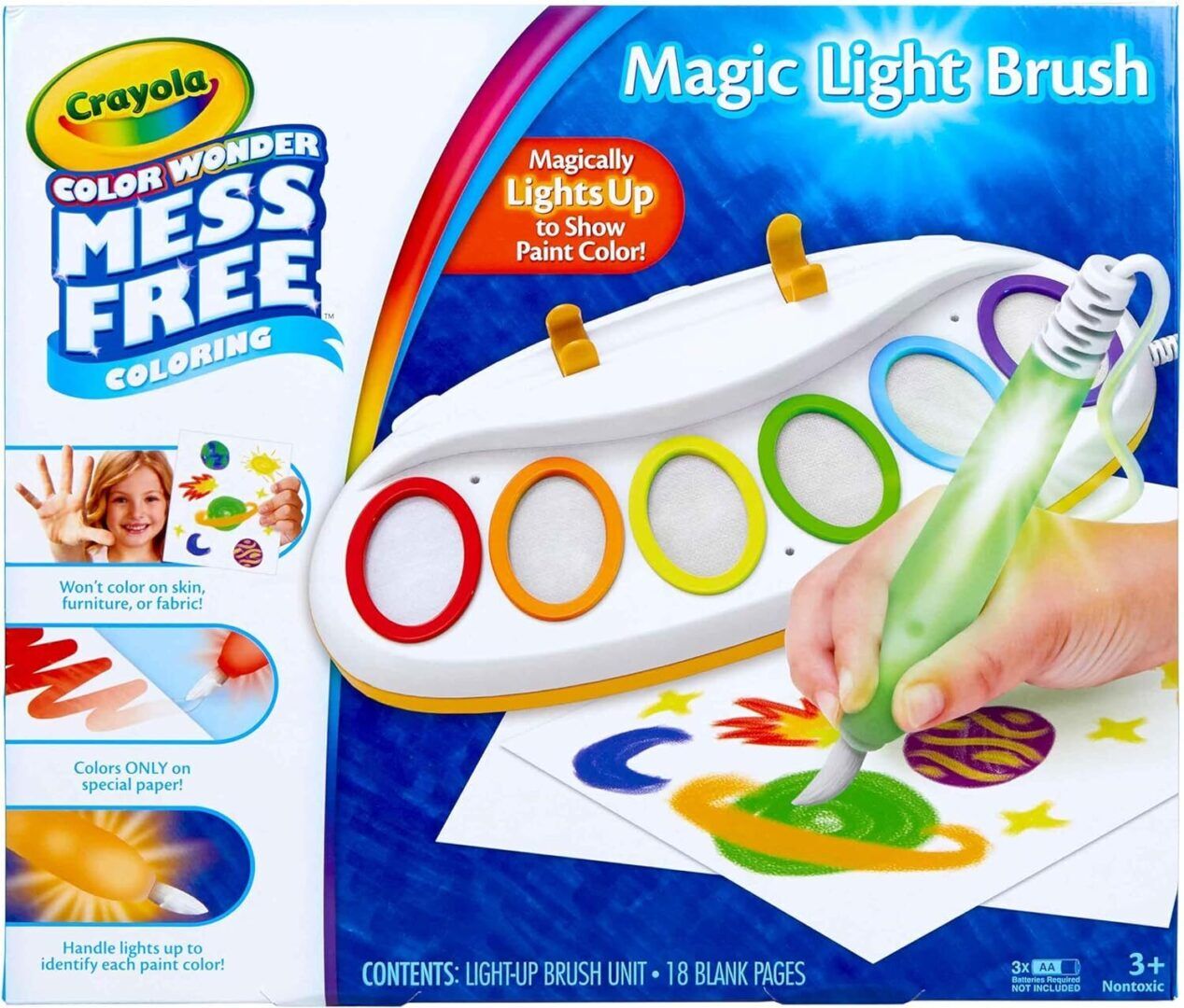 Color Wonder Magic Light Brush - Mess-Free Painting Station for Kids, Perfect Holiday Gift for Ages 3+ - Image 1