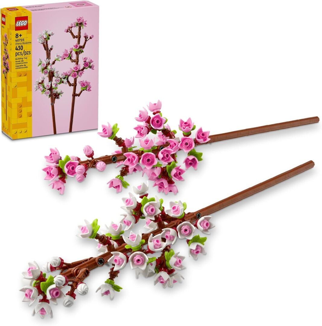 Cherry Blossom Building Set - Perfect Gift for Kids 8+ & Flower Lovers - Stunning Home Decor & Display Piece - 40725 - Image 1