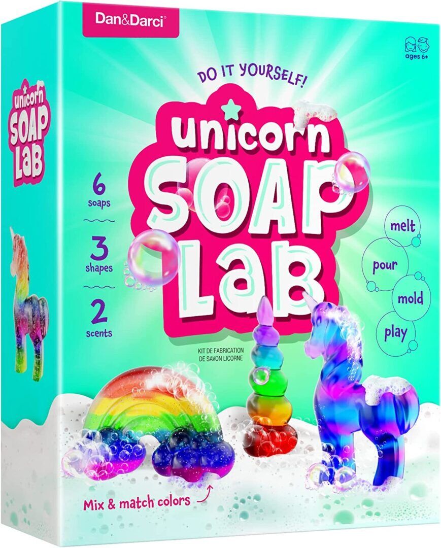 Unicorn Soap Making Kit - Fun DIY Craft for Girls Age 6+ - Perfect Christmas Gift for Young Creators - Make Your Own Magical Soaps! - Image 1