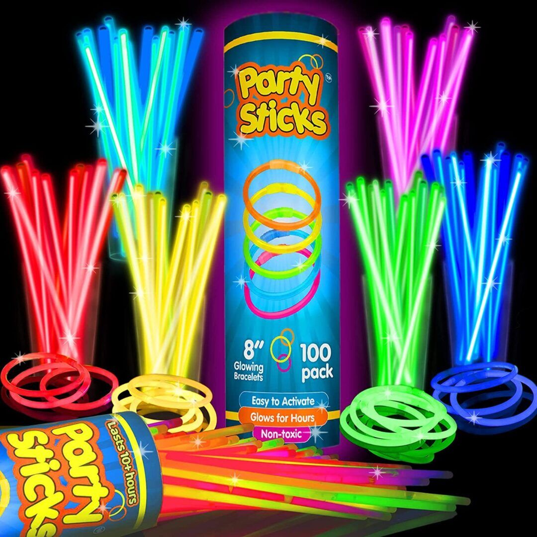 Glow Sticks Party Pack – 100 Ultra-Bright Glow Necklaces & Bracelets for Kids - Image 1
