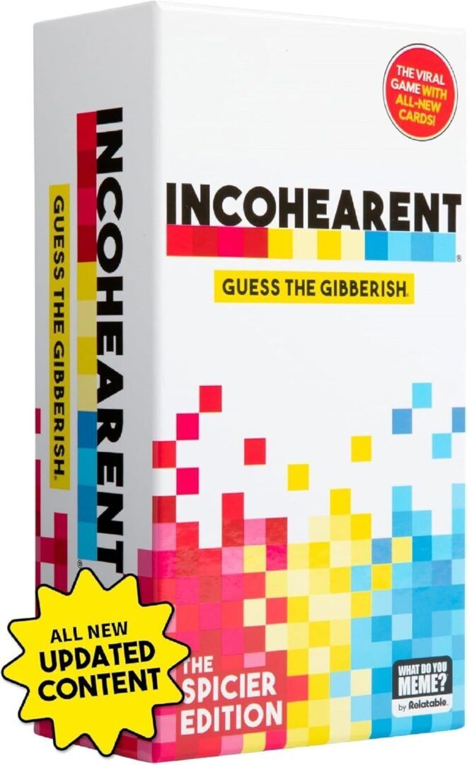 Incohearent: Hilarious Guess the Gibberish Party Game for Adults – 300 Cards, Timer Included – Perfect for Friendsgiving & White Elephant Gifts! - Image 1